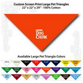 22"x22"x29" Orange Custom Printed Imported 100% Cotton Pet Bandanna